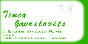 timea gavrilovits business card